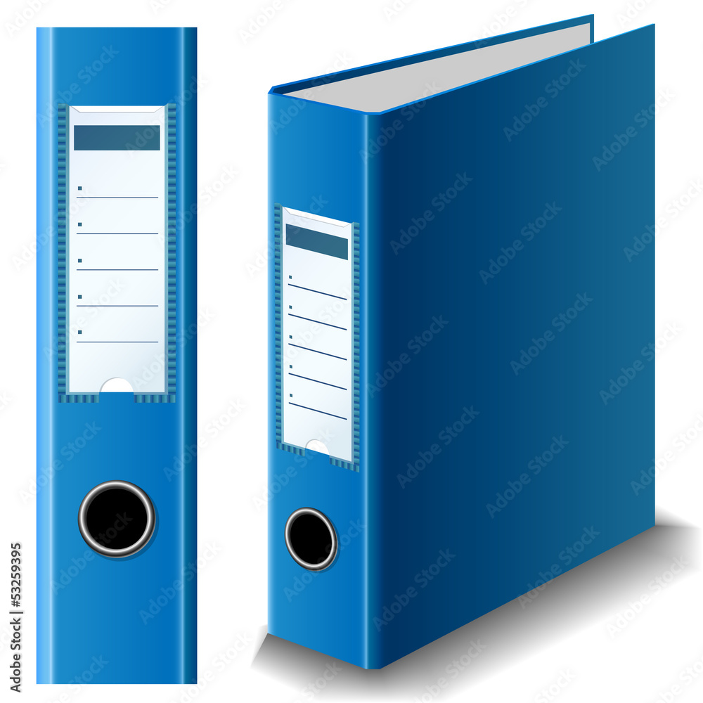 Blue binder Stock Vector | Adobe Stock