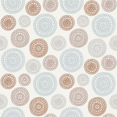 Aufkleber - Seamless pattern with ornamental circles