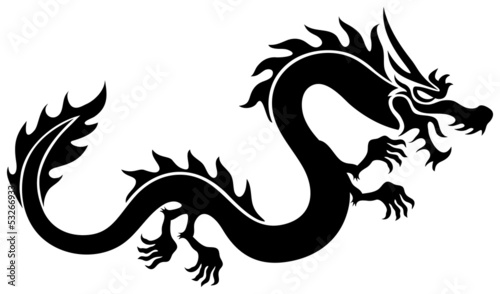 Black dragon. Stock Vector | Adobe Stock