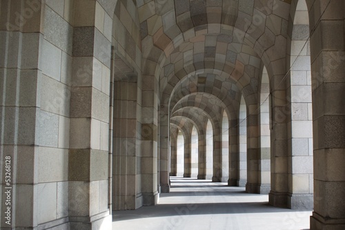 Naklejka na szybę architectural background with a line of columns