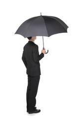 Canvas Print - Business Man with an umbrella