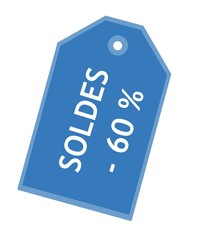 Poster - Etiquette de soldes -60%