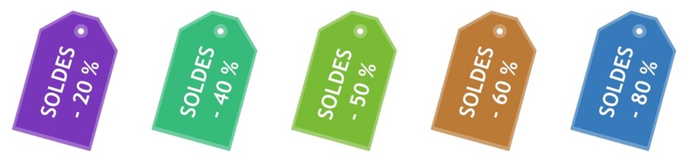 Poster - Soldes -20%, -40%, -50%, -60%, -80%