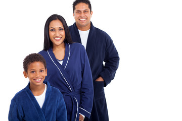 Wall Mural - young indian family in nightclothes