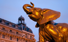 Paris Statue Of Elephant Outside Museum D'Orsay