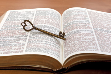 key on the Bible page