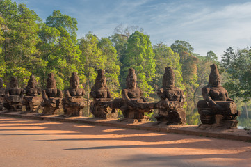 Papier Peint - Gate guardians, Angkor, Cambodia