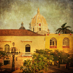 Poster - Vintage image of Cartagena, Colombia.