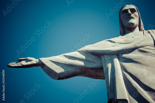 Christ the Redeemer statue in Rio de Janeiro in Brazil Poster
