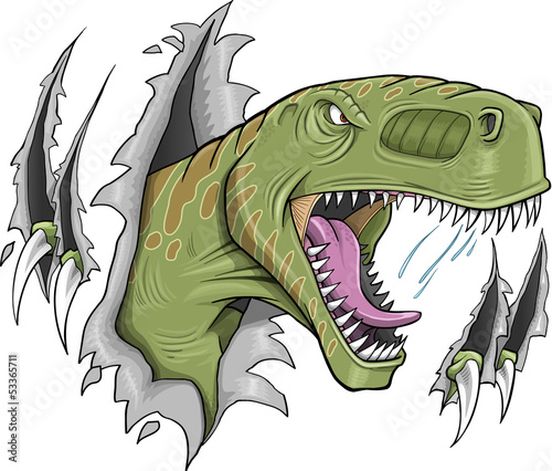 Naklejka dekoracyjna Tyrannosaurus Rex Dinosaur Vector Illustration