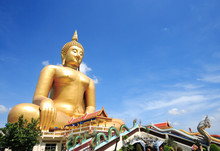 Big Buddha In Temple Of Thailand
