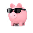 Sparschwein mit Sonnenbrille - Urlaubsgeld