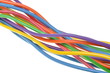 © salita2010 - Bundles of electric computer cables on a white background