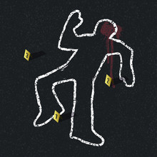 Crime Scene Illustration, Vector
