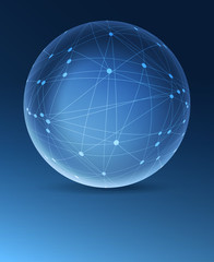 Poster - Global communications concept. Vector
