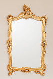 Fototapeta Konie - Golden mirror frame