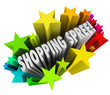Shopping Spree Words Stars Winner Sweepstakes Prize