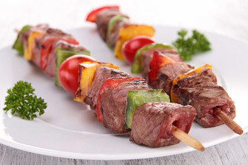Wall Mural - grilled meat and vegetables