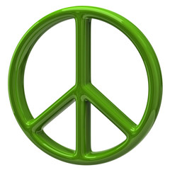 Wall Mural - Peace symbol isolated on white background