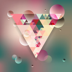 Aufkleber - Abstract geometric background with triangles.