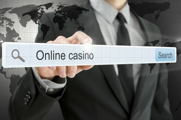 Wall Mural - Online casino written in search bar