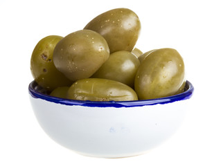 Pickled tomatoes isolated on the white background