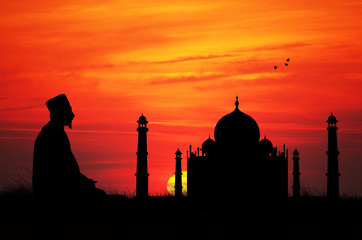 Poster - muslim man prayer