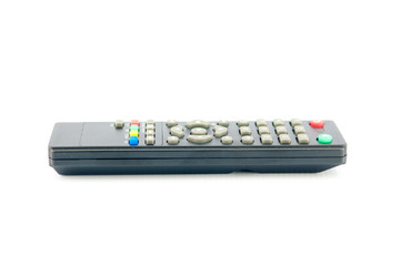 Remote control on white background