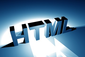 Wall Mural - html 3d illustration