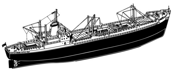 Wall Mural - Cargo ship