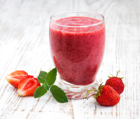 Canvas Print - Strawberry smoothie