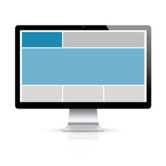 Aufkleber - Highly detailed responsive grid computer display vector