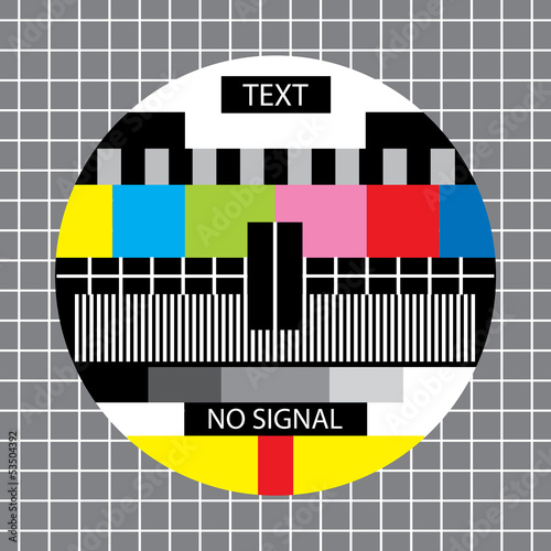 Nowoczesny obraz na płótnie tv no signal monoscope