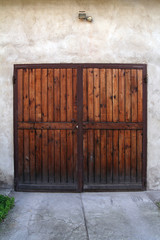 Wall Mural - wooden garage door