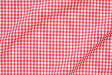 Tablecloth Wavy Red And White Texture Background