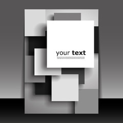 Poster - Flyer or Cover Design - Squares with Drop Shadows