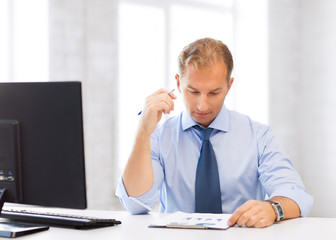 Sticker - businessman writing in notebook