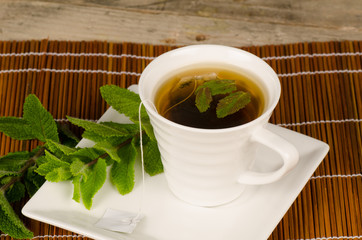 Wall Mural - Green tea with mint