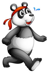 Poster - A running panda