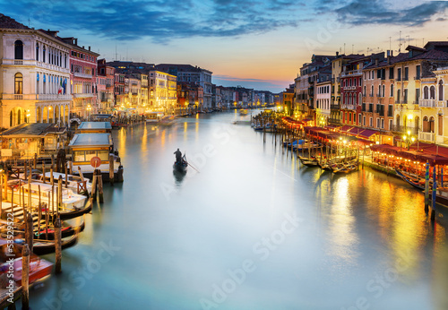 Fotografia Grand Canal at night, Venice