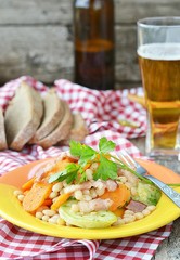 Canvas Print - vegetables salad with bacon