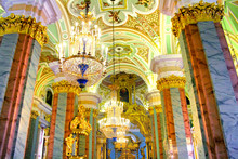 Interior Of Peter And Paul Cathedral, St. Petersburg, Russia