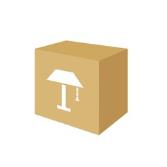 Sticker - Lampe avec abat-jour dans un carton de livraison