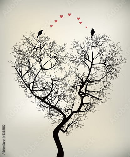 Nowoczesny obraz na płótnie birds and tree
