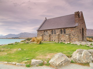 Canvas Print - Church of the Good Shepherd near lake Tekapo