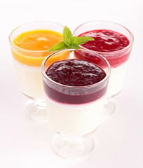 Poster - isolated panna cotta