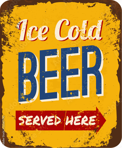 Vintage Beer Tin Sign Canvas Print