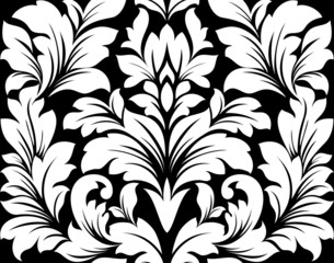 Wall Mural - damask seamless pattern
