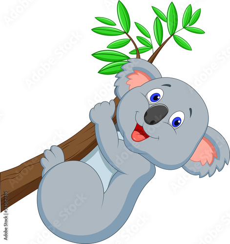 Tapeta ścienna na wymiar Cute koala cartoon