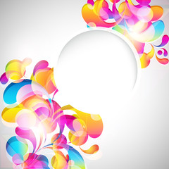 Aufkleber - Card background. Abstract bright color drops and clean place
